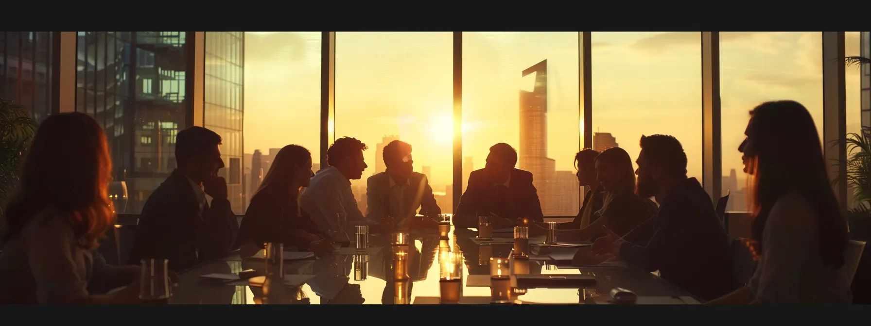 a team of professionals gathered around a table discussing metrics and strategies for improving show meetings-to-sqls conversion rates.