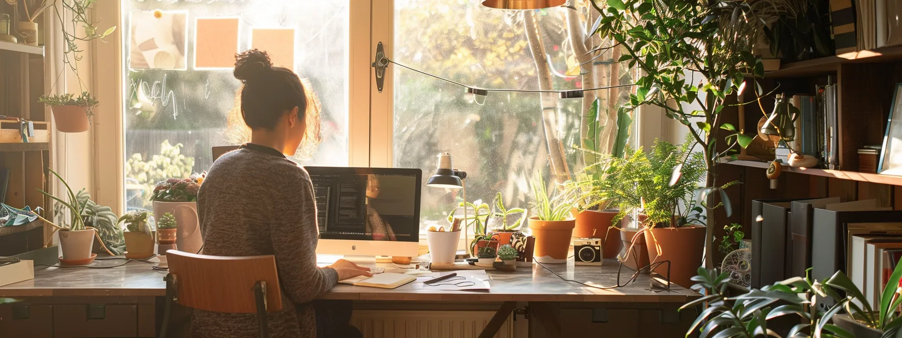 an interior designer updating their google my business listing.