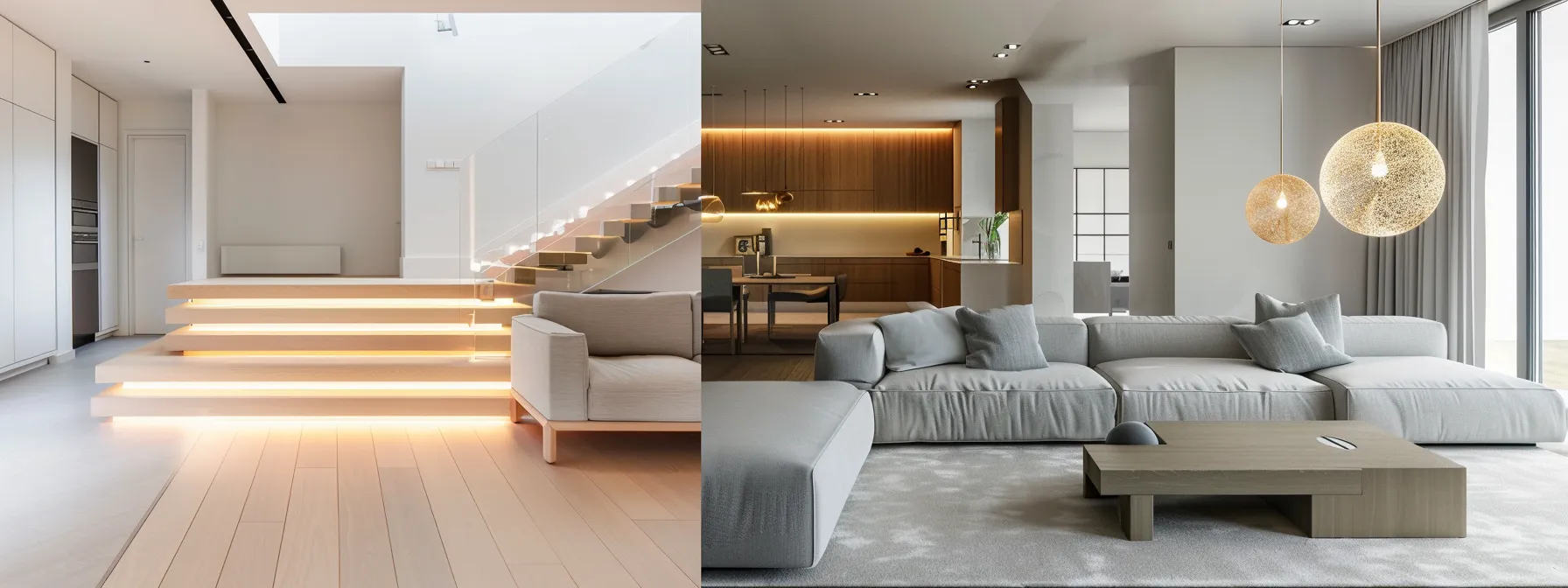 a sleek and modern interior design website showcasing a stunning portfolio with easy navigation for potential clients.