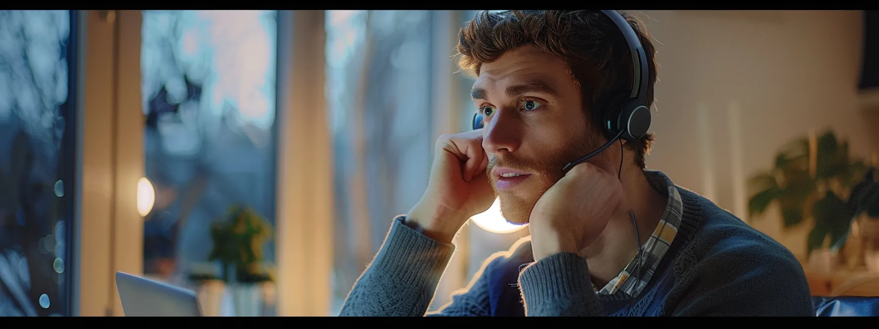 a salesperson attentively listening to a prospect's concerns during a cold call.