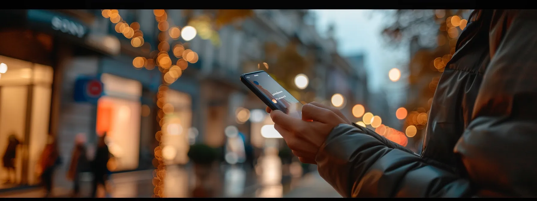 a person using a voice assistant on their smartphone to search for local businesses in melbourne.