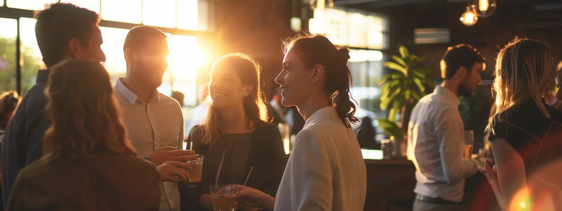 a group of people networking at a local melbourne event.